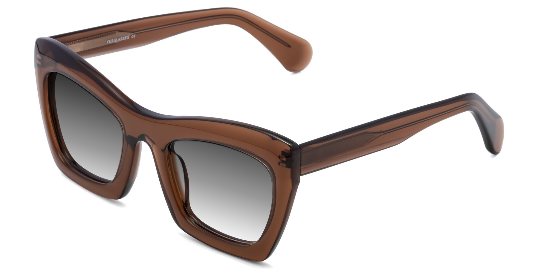 Angle of Randi in Brown with Gray Gradient Lenses