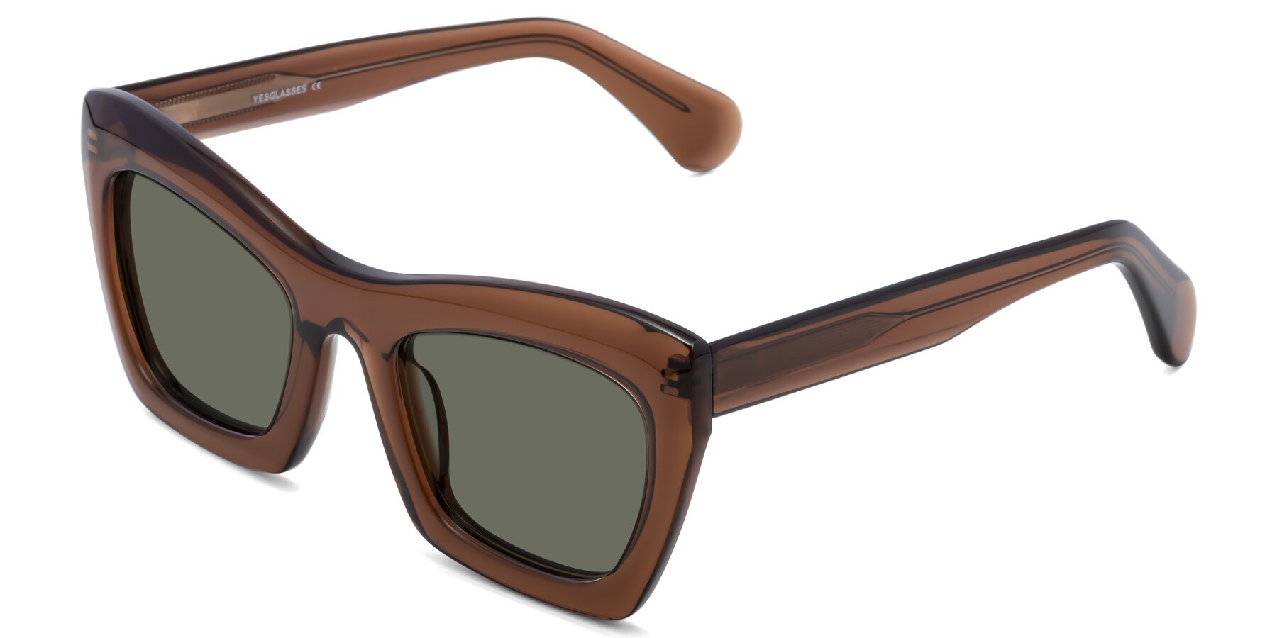 Angle of Randi in Brown with Gray Polarized Lenses