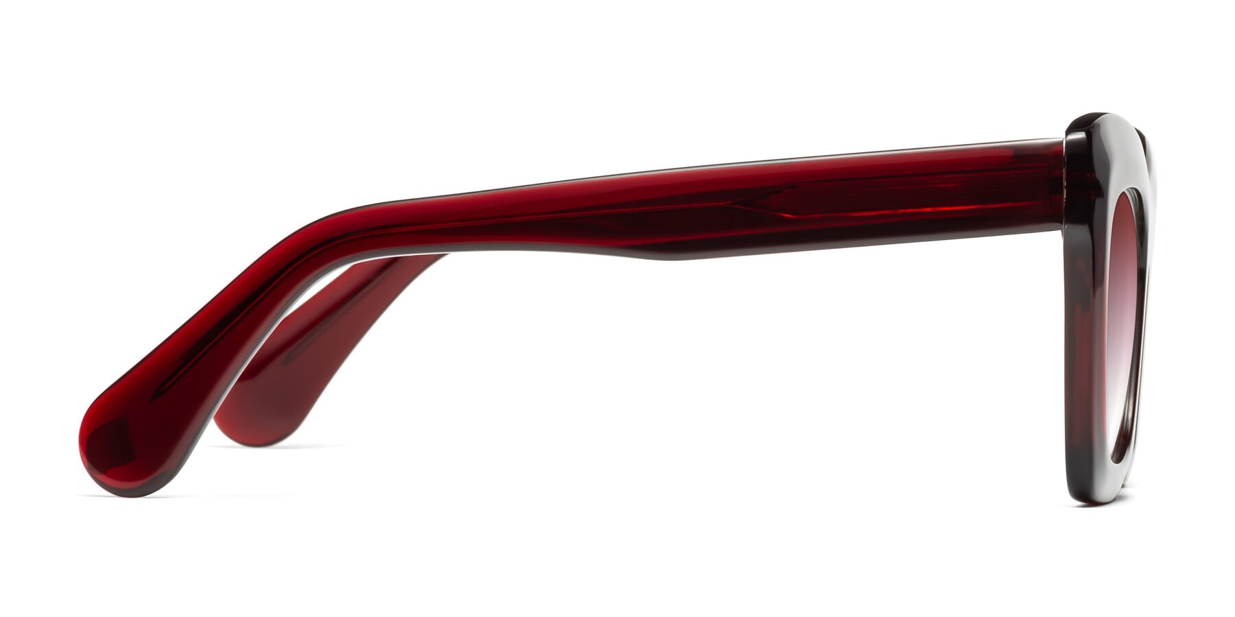 Side of Randi in Wine with Garnet Gradient Lenses