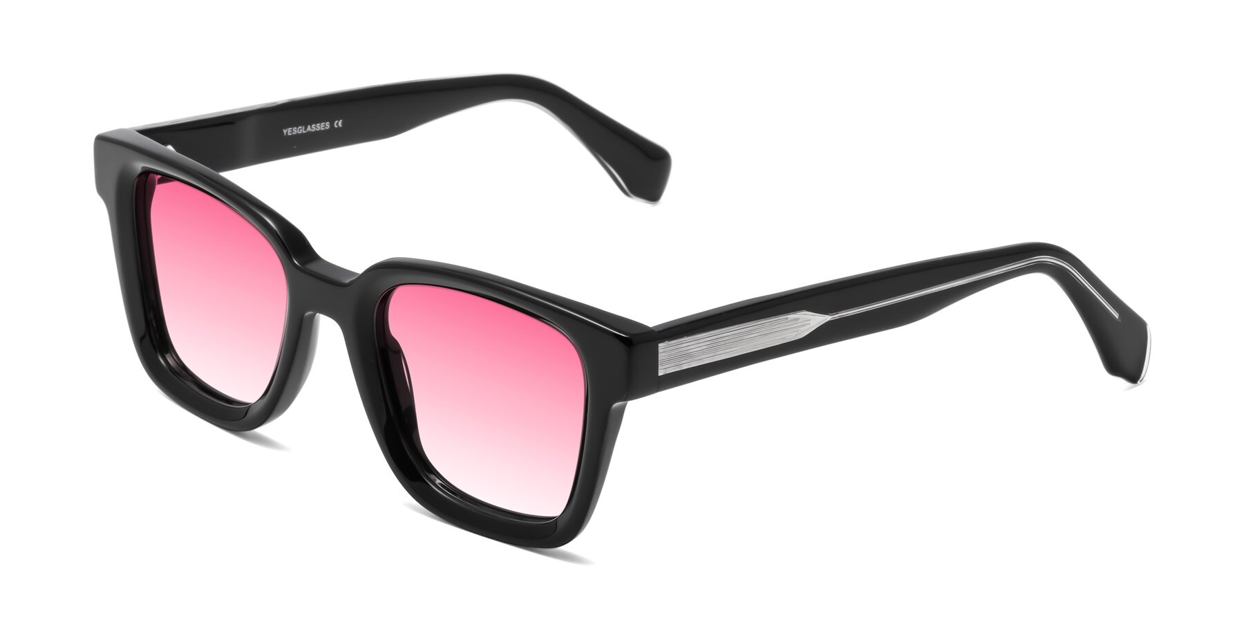 Angle of Napa in Black with Pink Gradient Lenses