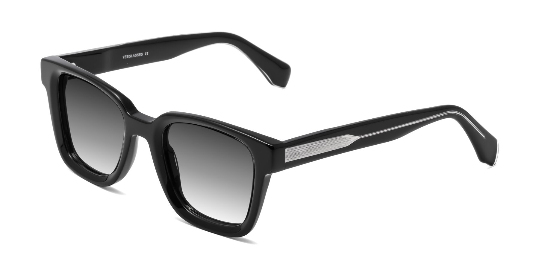 Angle of Napa in Black with Gray Gradient Lenses