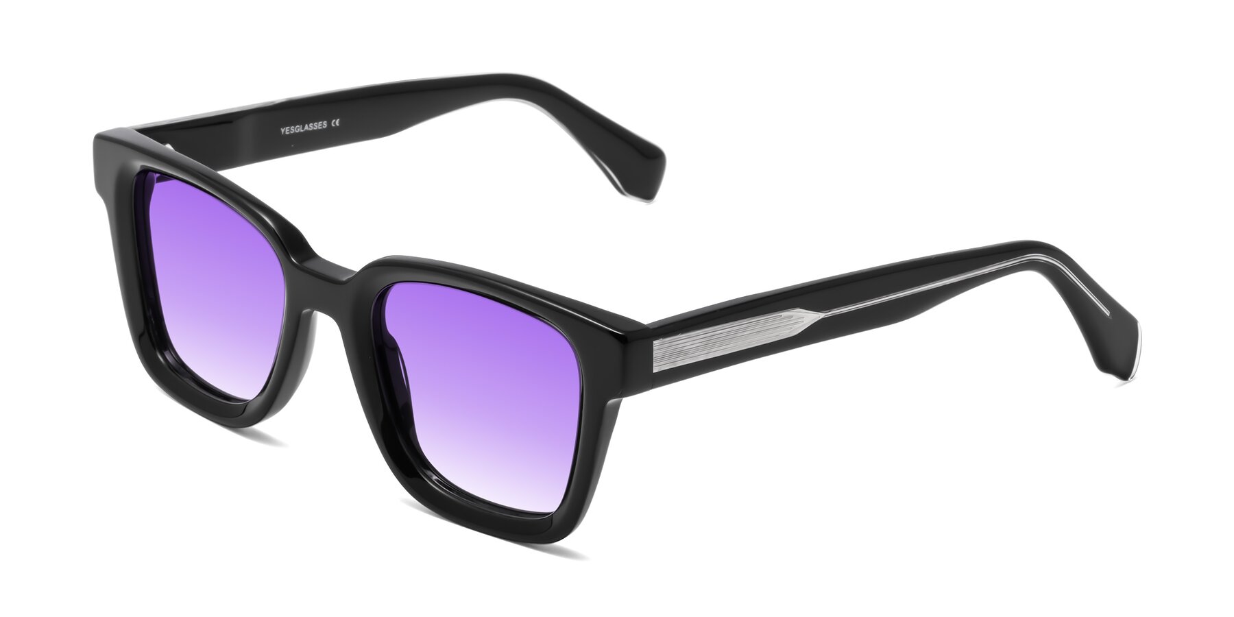 Angle of Napa in Black with Purple Gradient Lenses