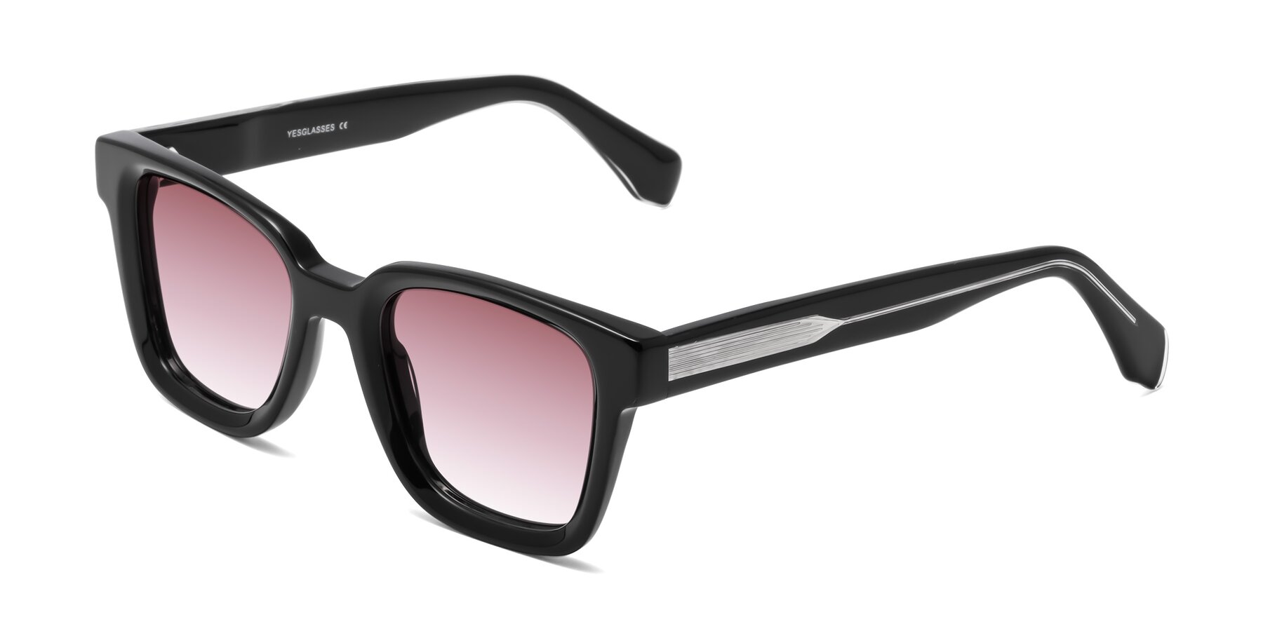 Angle of Napa in Black with Garnet Gradient Lenses