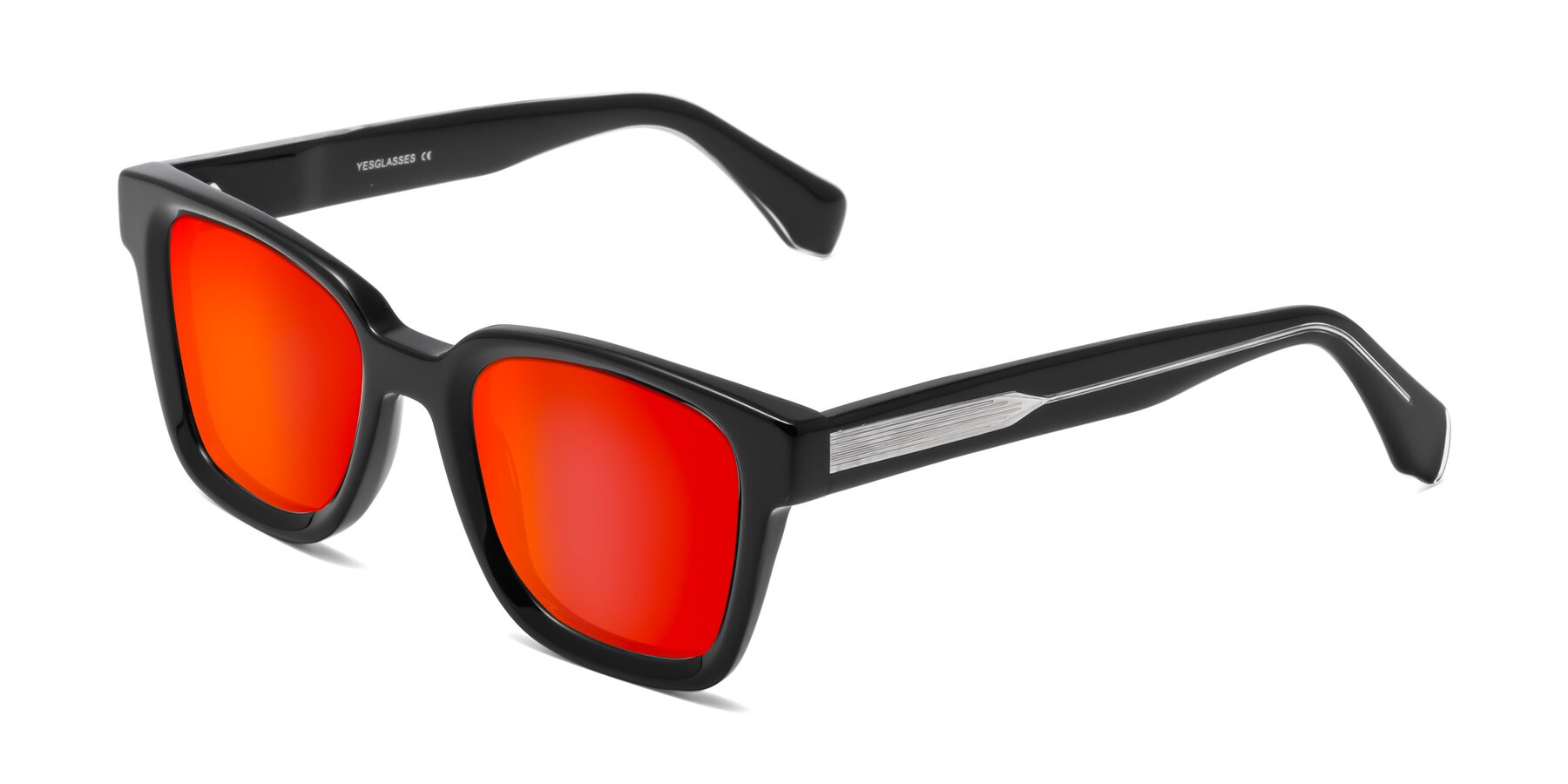 Angle of Napa in Black with Red Gold Mirrored Lenses