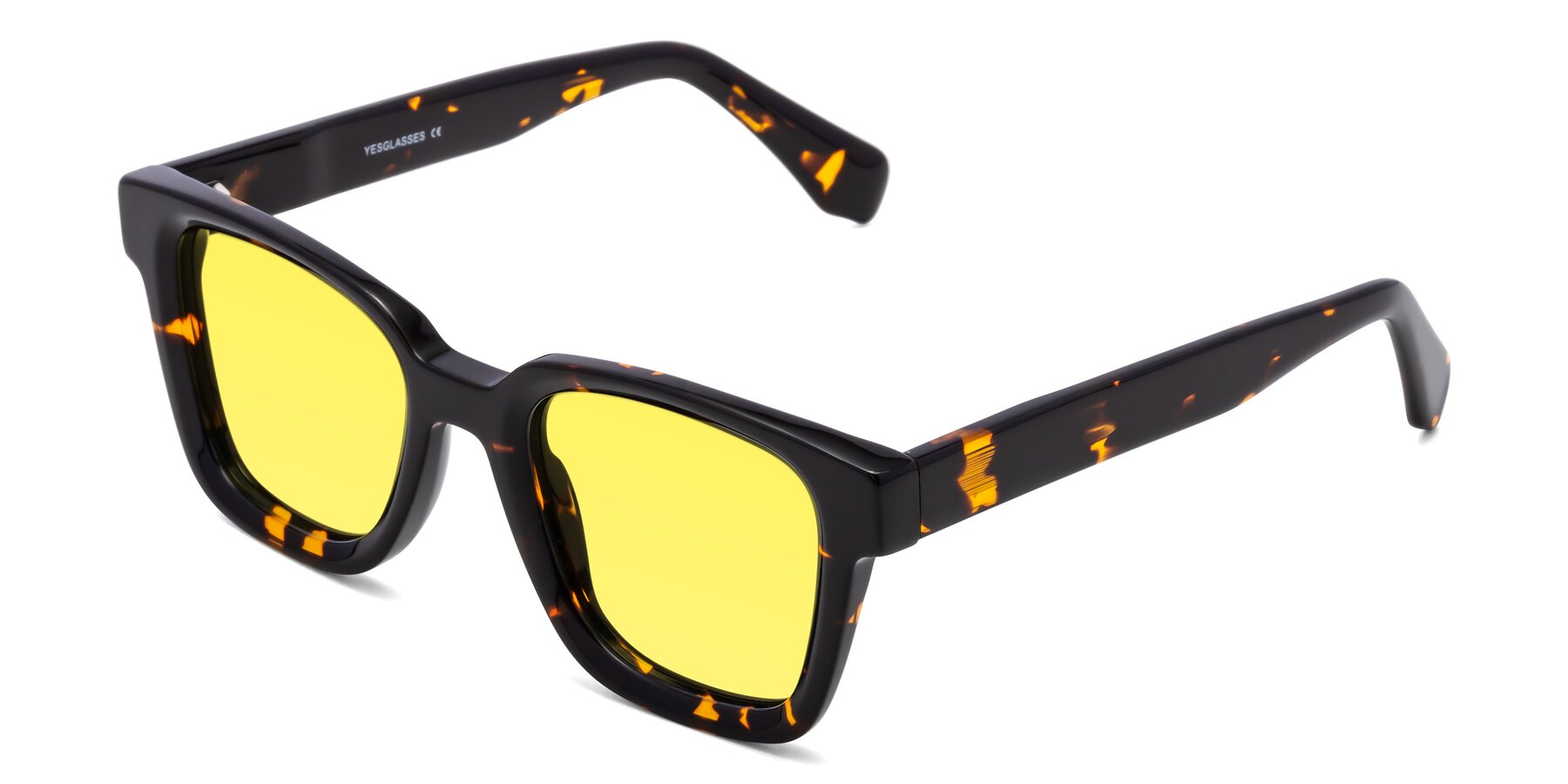 Angle of Napa in Tortoise with Medium Yellow Tinted Lenses
