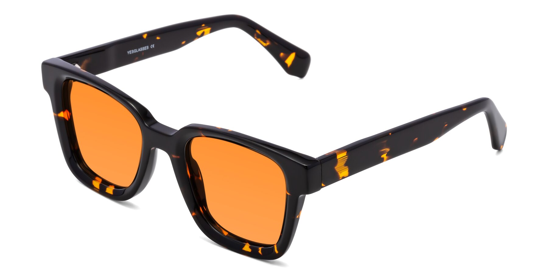 Angle of Napa in Tortoise with Orange Tinted Lenses