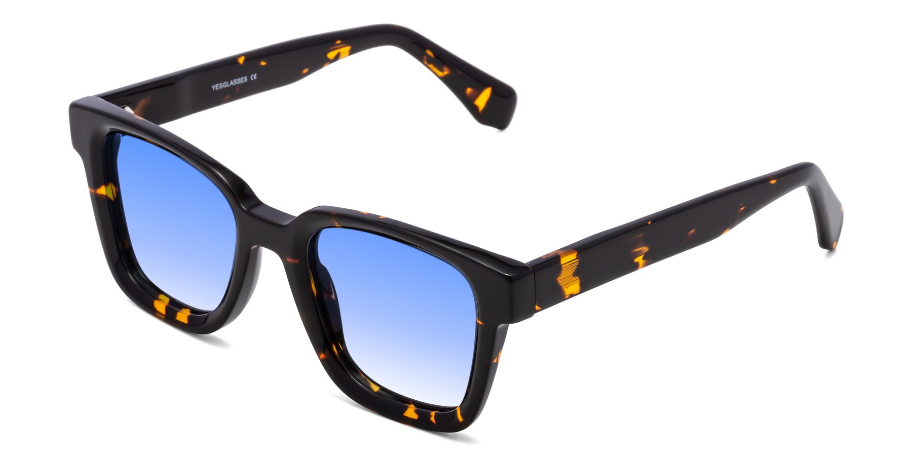 Angle of Napa in Tortoise with Blue Gradient Lenses