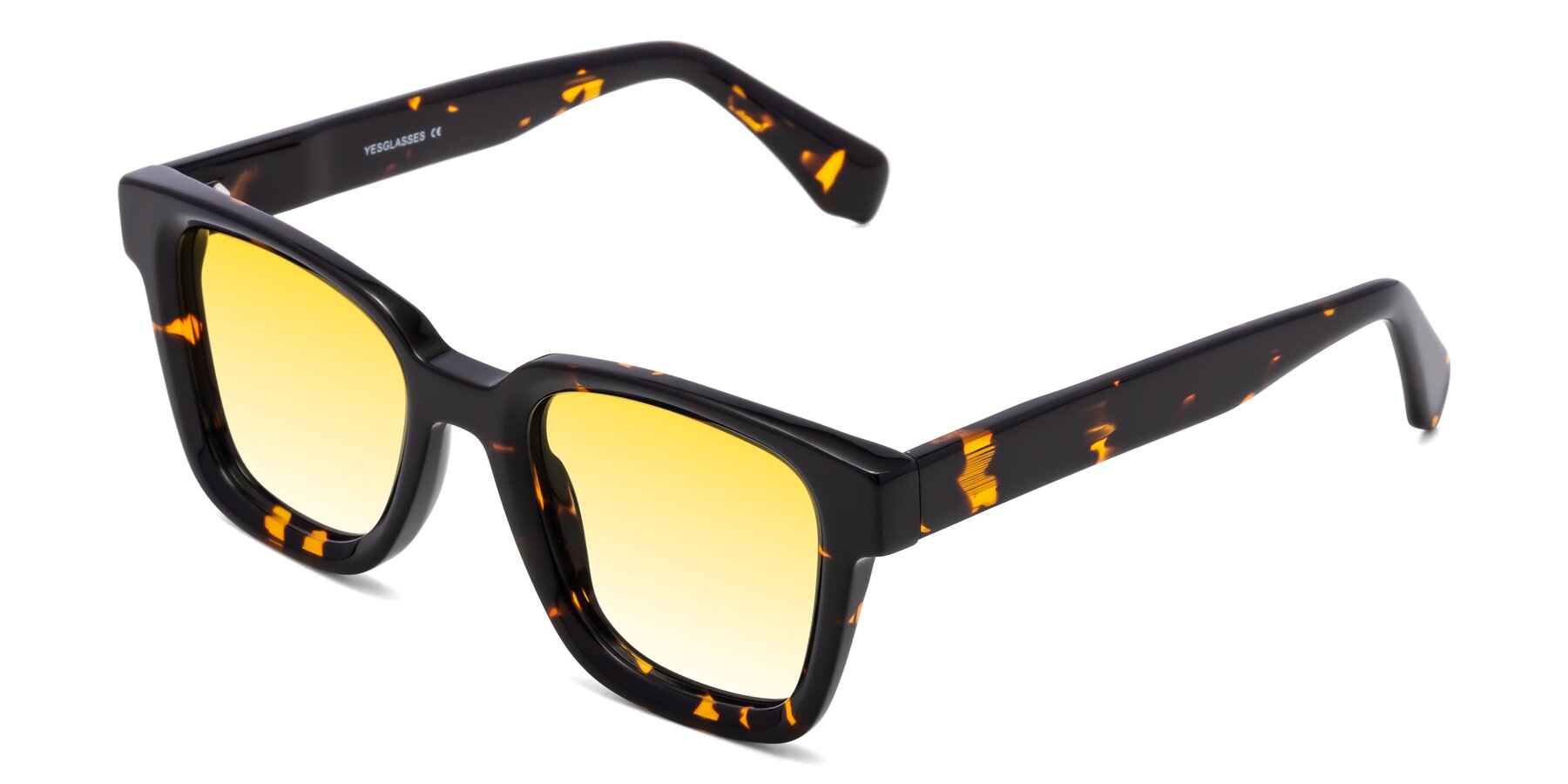 Angle of Napa in Tortoise with Yellow Gradient Lenses