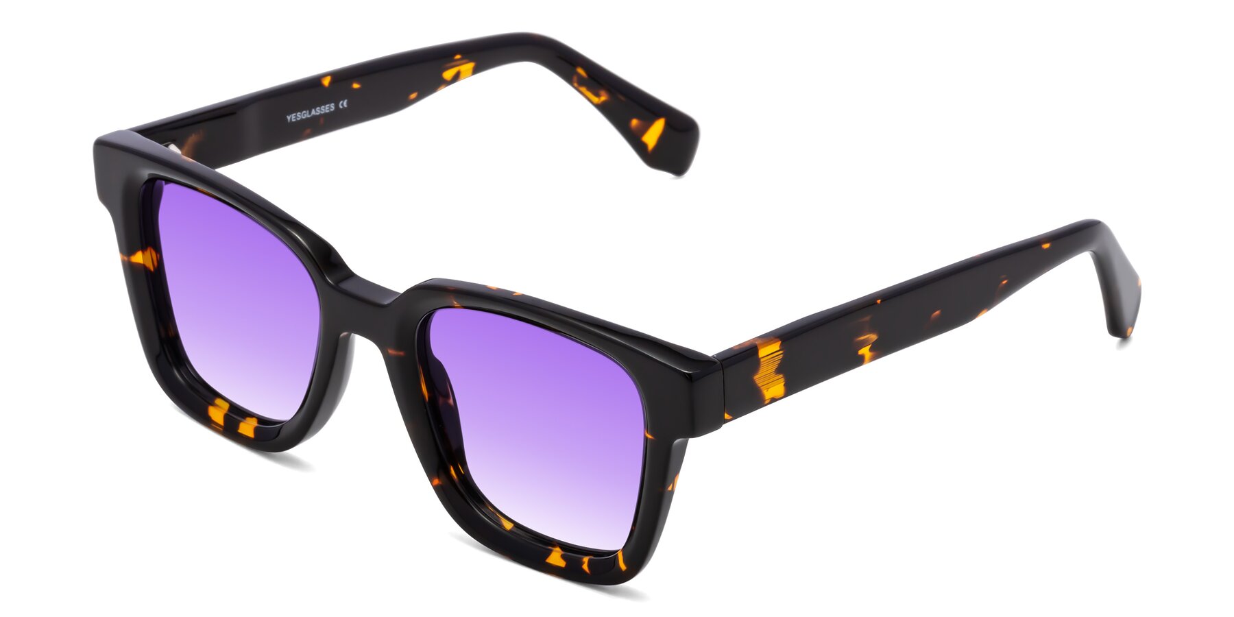 Angle of Napa in Tortoise with Purple Gradient Lenses