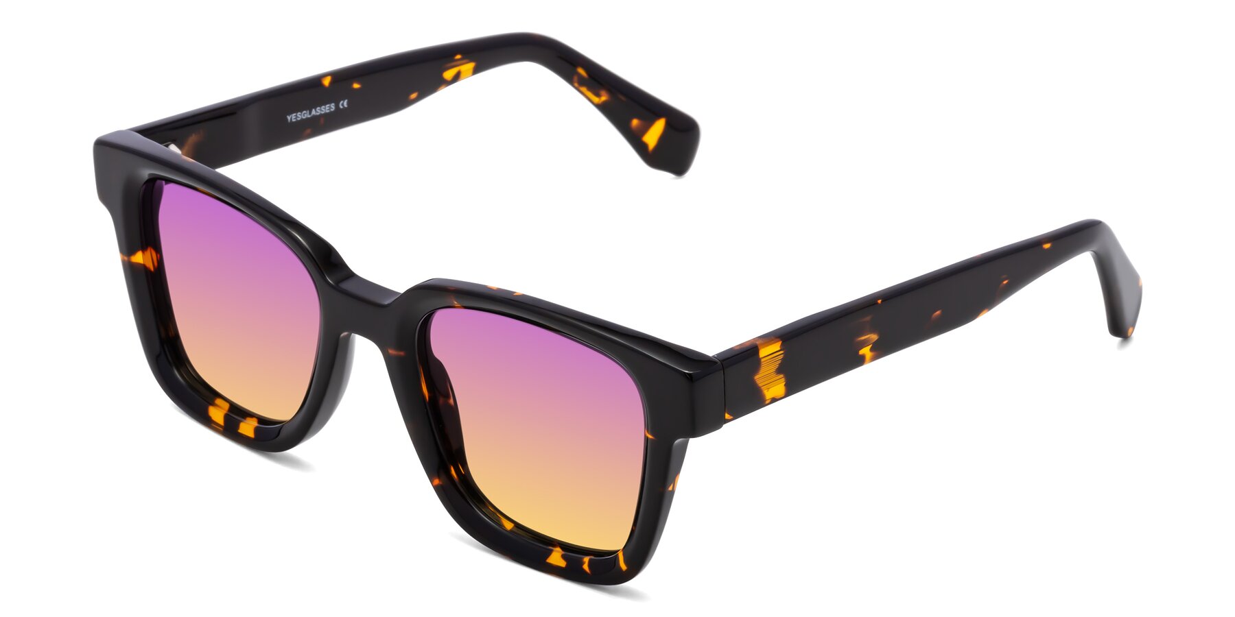 Angle of Napa in Tortoise with Purple / Yellow Gradient Lenses