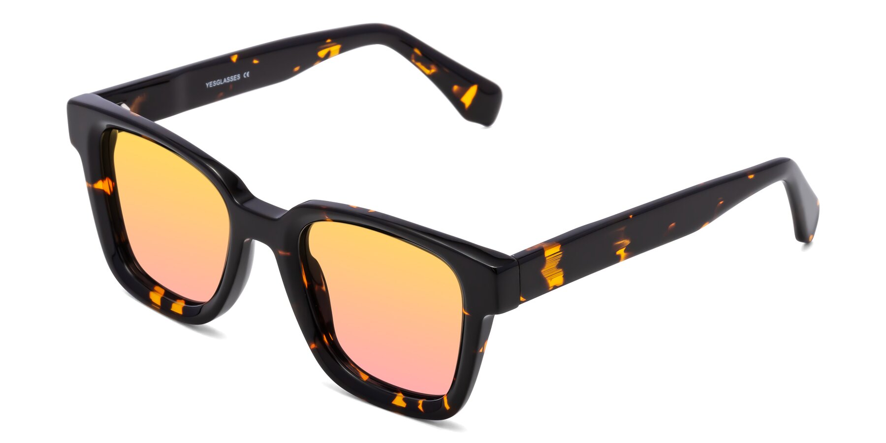 Angle of Napa in Tortoise with Yellow / Pink Gradient Lenses