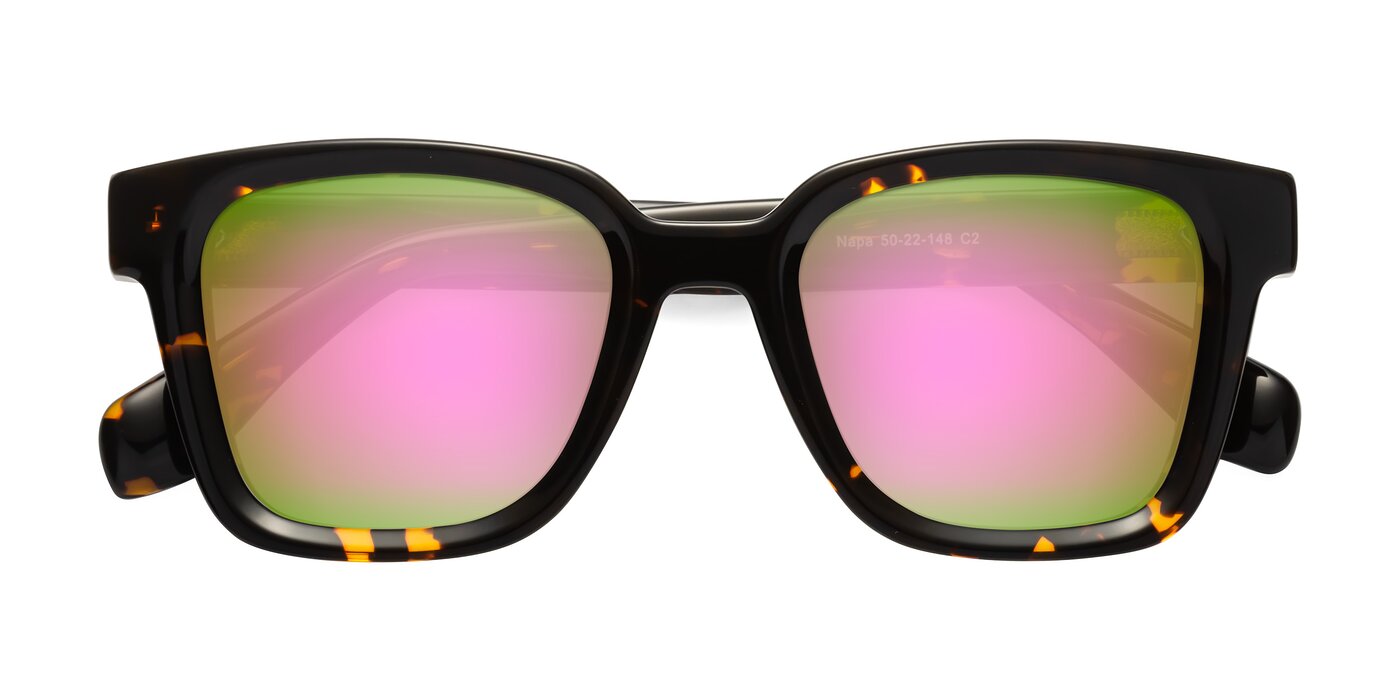 Napa - Tortoise Flash Mirrored Sunglasses