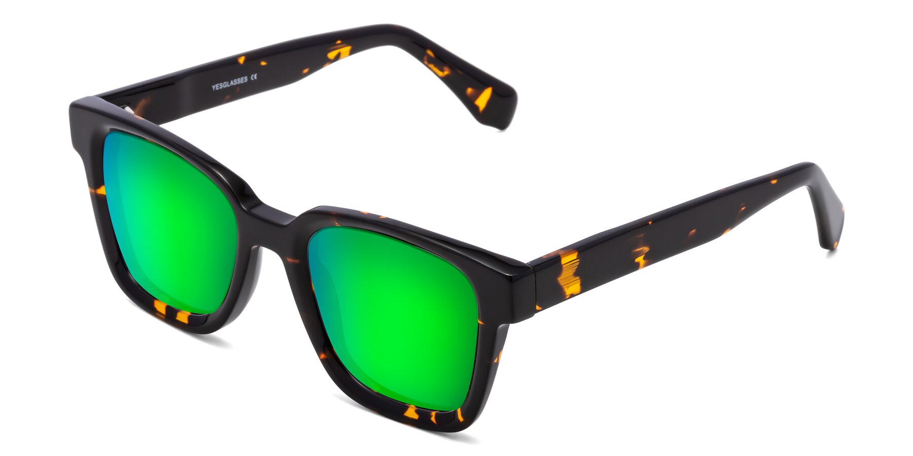 Angle of Napa in Tortoise with Green Mirrored Lenses