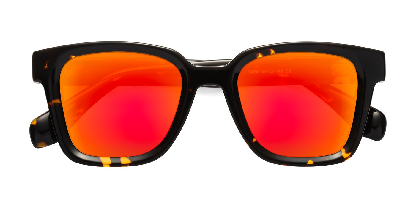 Napa - Tortoise Flash Mirrored Sunglasses