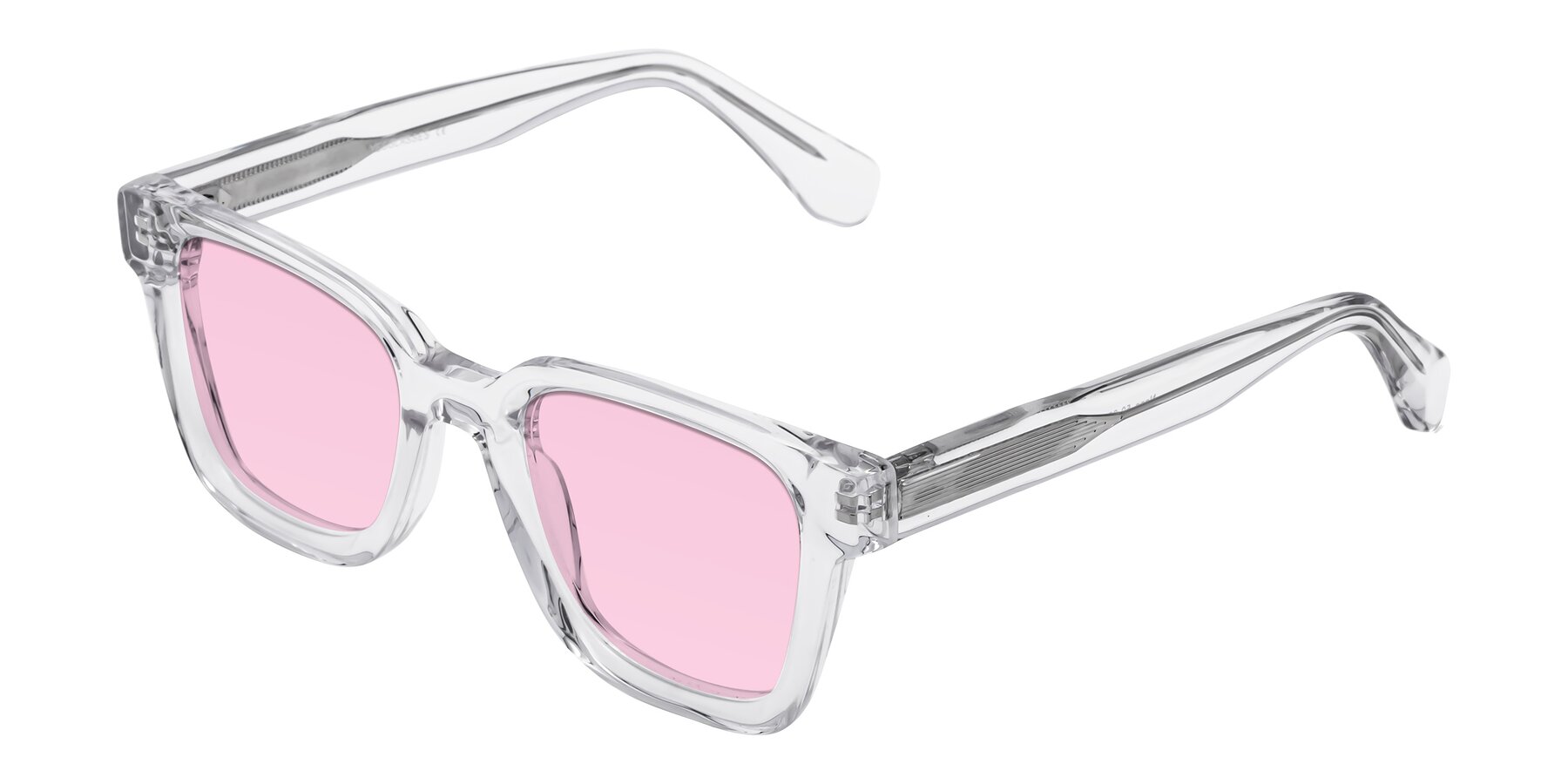 Angle of Napa in Clear with Light Pink Tinted Lenses