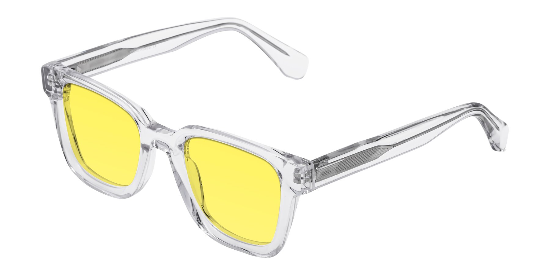 Angle of Napa in Clear with Medium Yellow Tinted Lenses