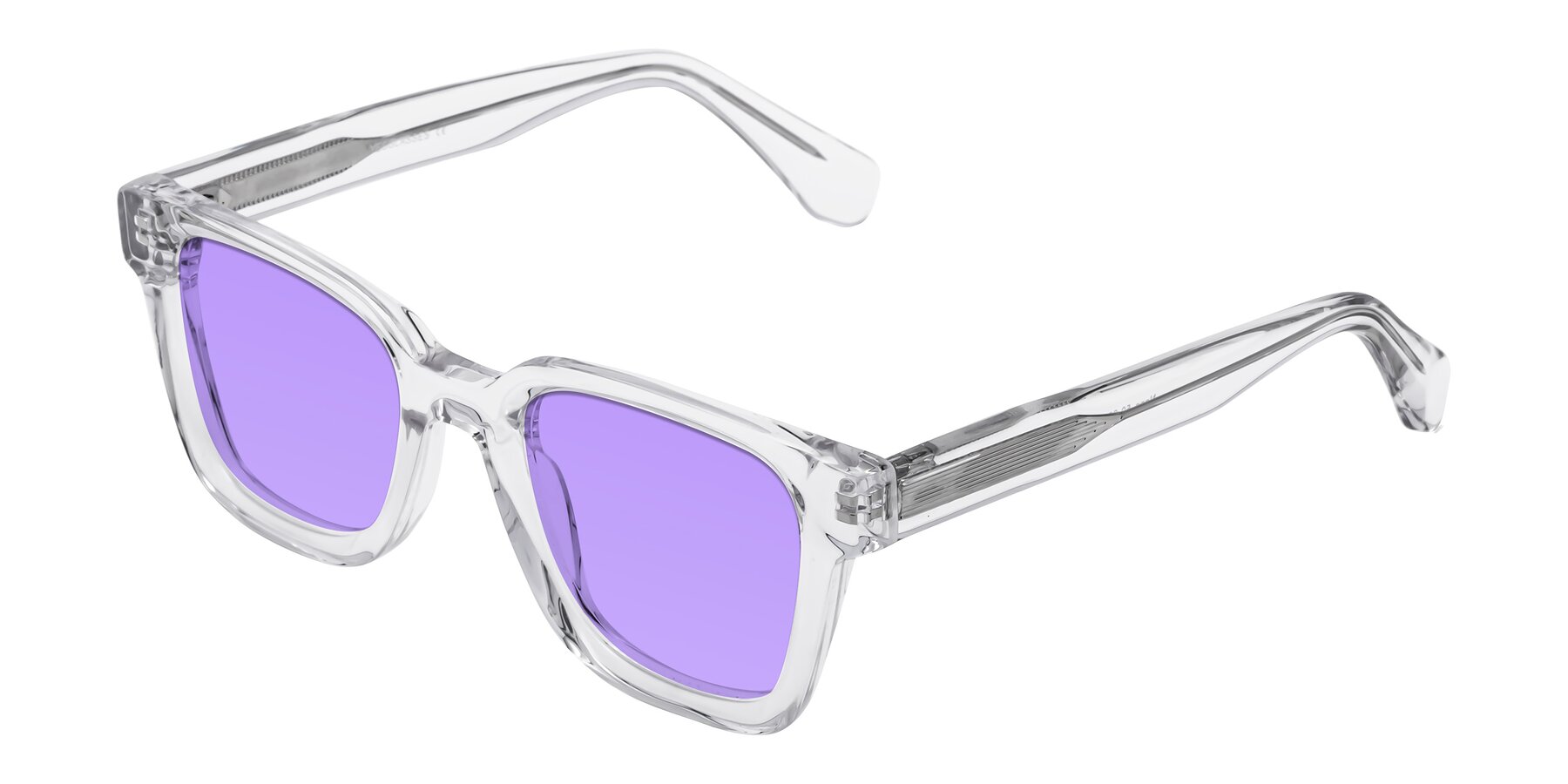 Angle of Napa in Clear with Medium Purple Tinted Lenses