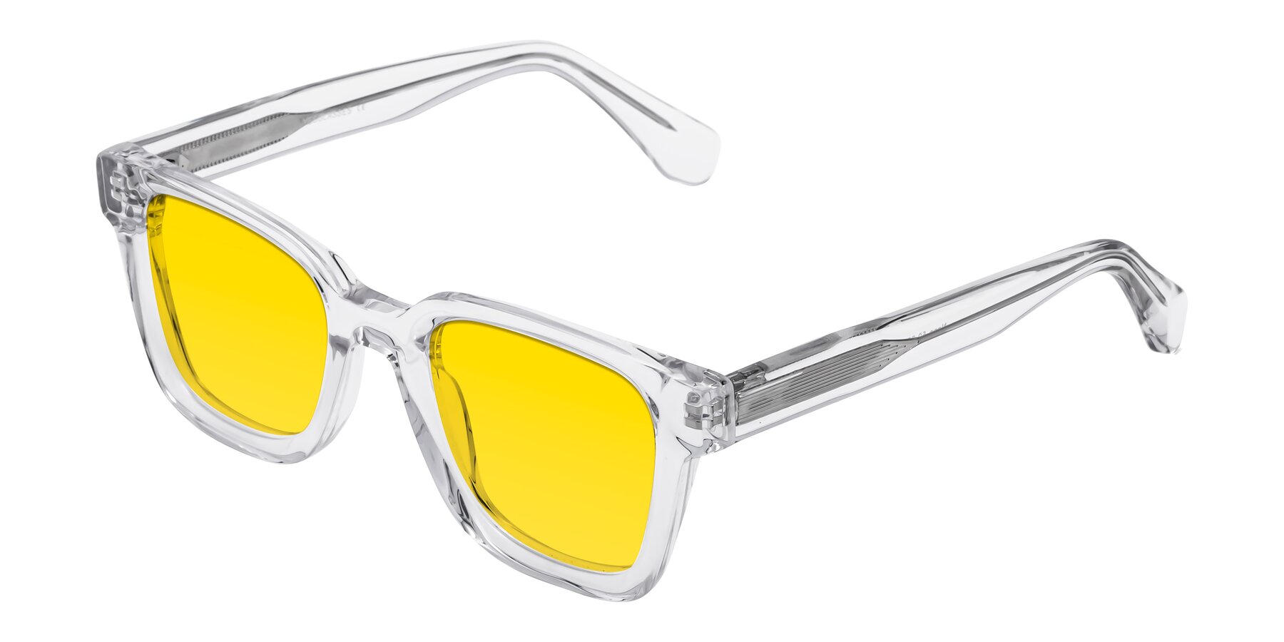 Angle of Napa in Clear with Yellow Tinted Lenses