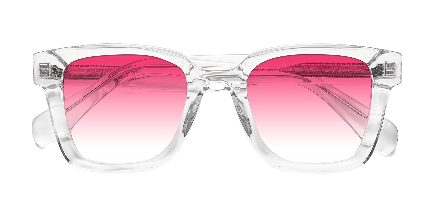 Folded Front of Napa in Clear with Pink Gradient Lenses