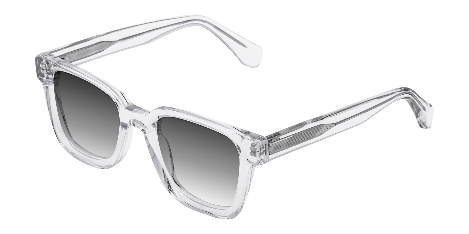 Angle of Napa in Clear with Gray Gradient Lenses