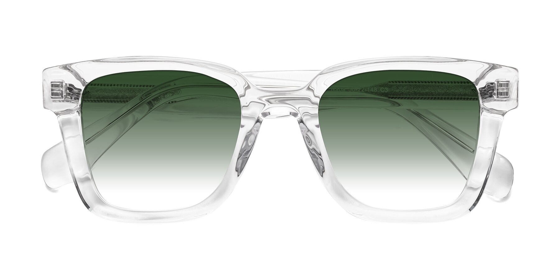 Folded Front of Napa in Clear with Green Gradient Lenses