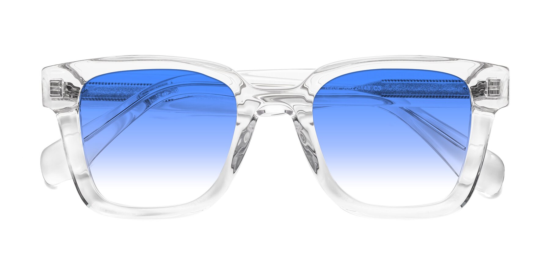 Folded Front of Napa in Clear with Blue Gradient Lenses