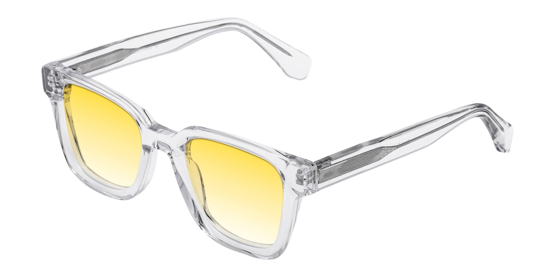 Angle of Napa in Clear with Yellow Gradient Lenses