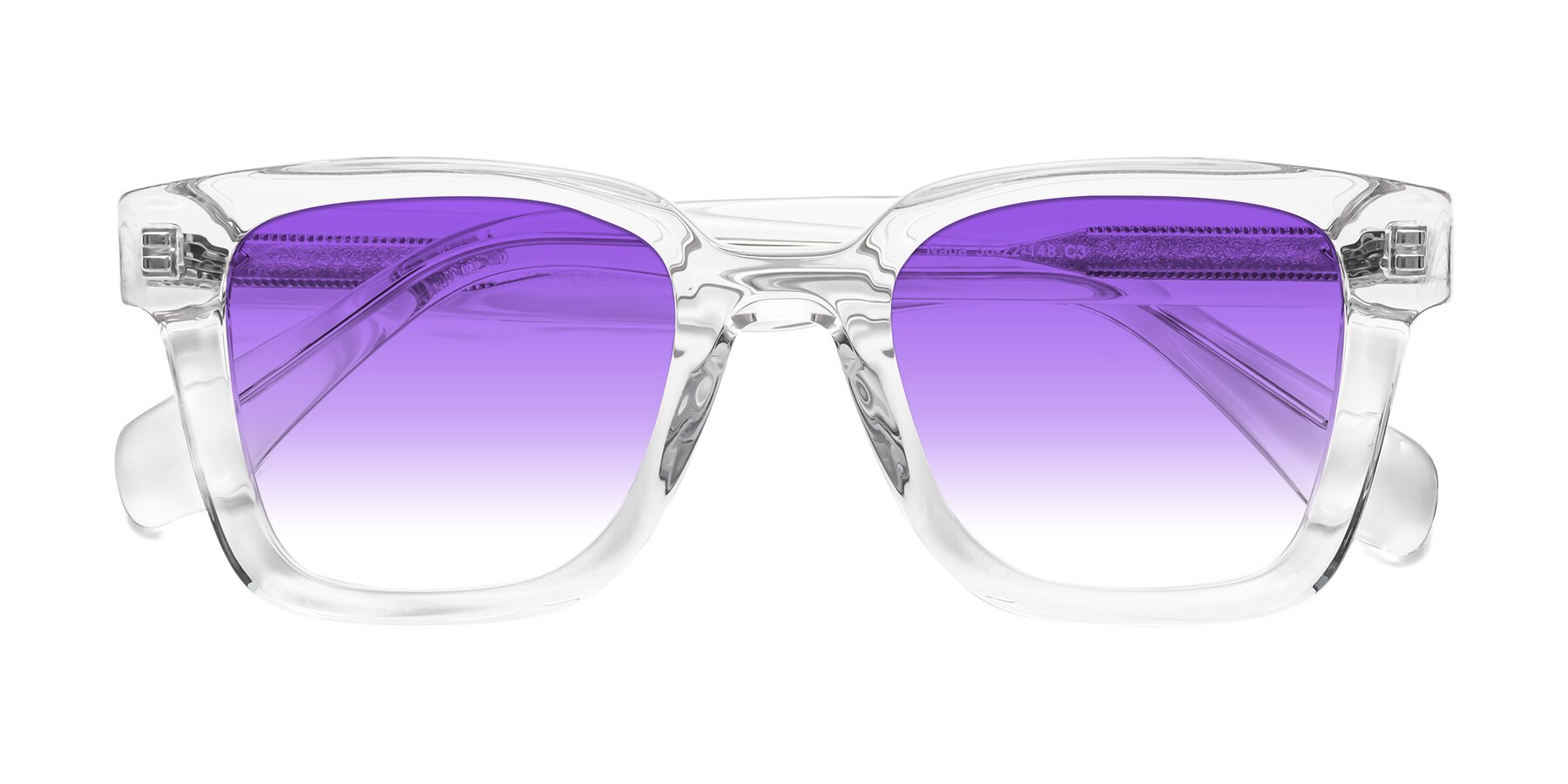 Folded Front of Napa in Clear with Purple Gradient Lenses