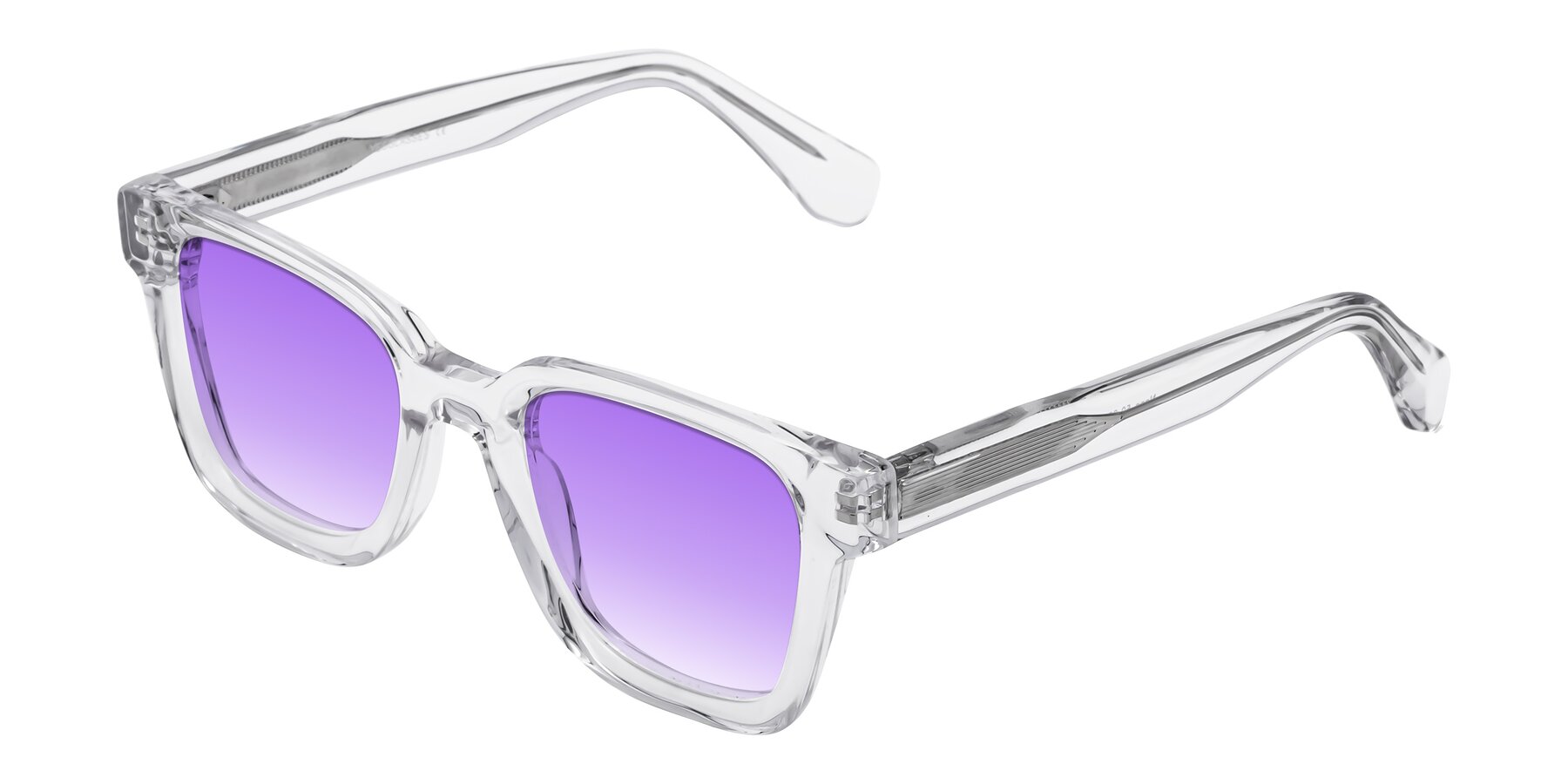 Angle of Napa in Clear with Purple Gradient Lenses