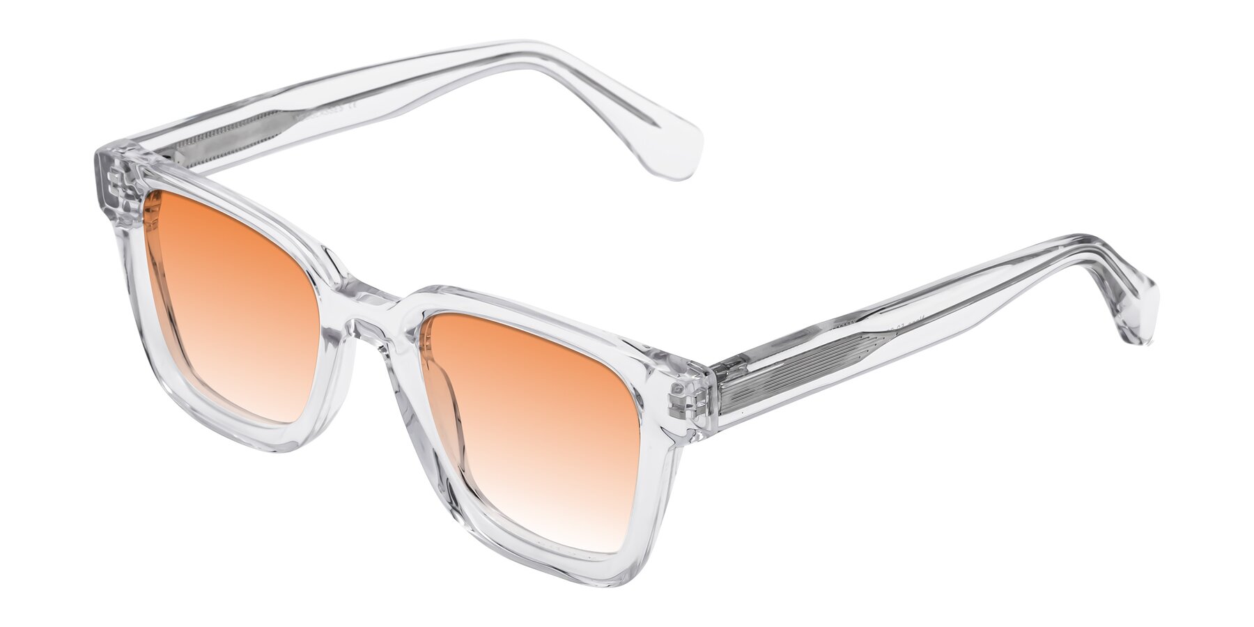 Angle of Napa in Clear with Orange Gradient Lenses