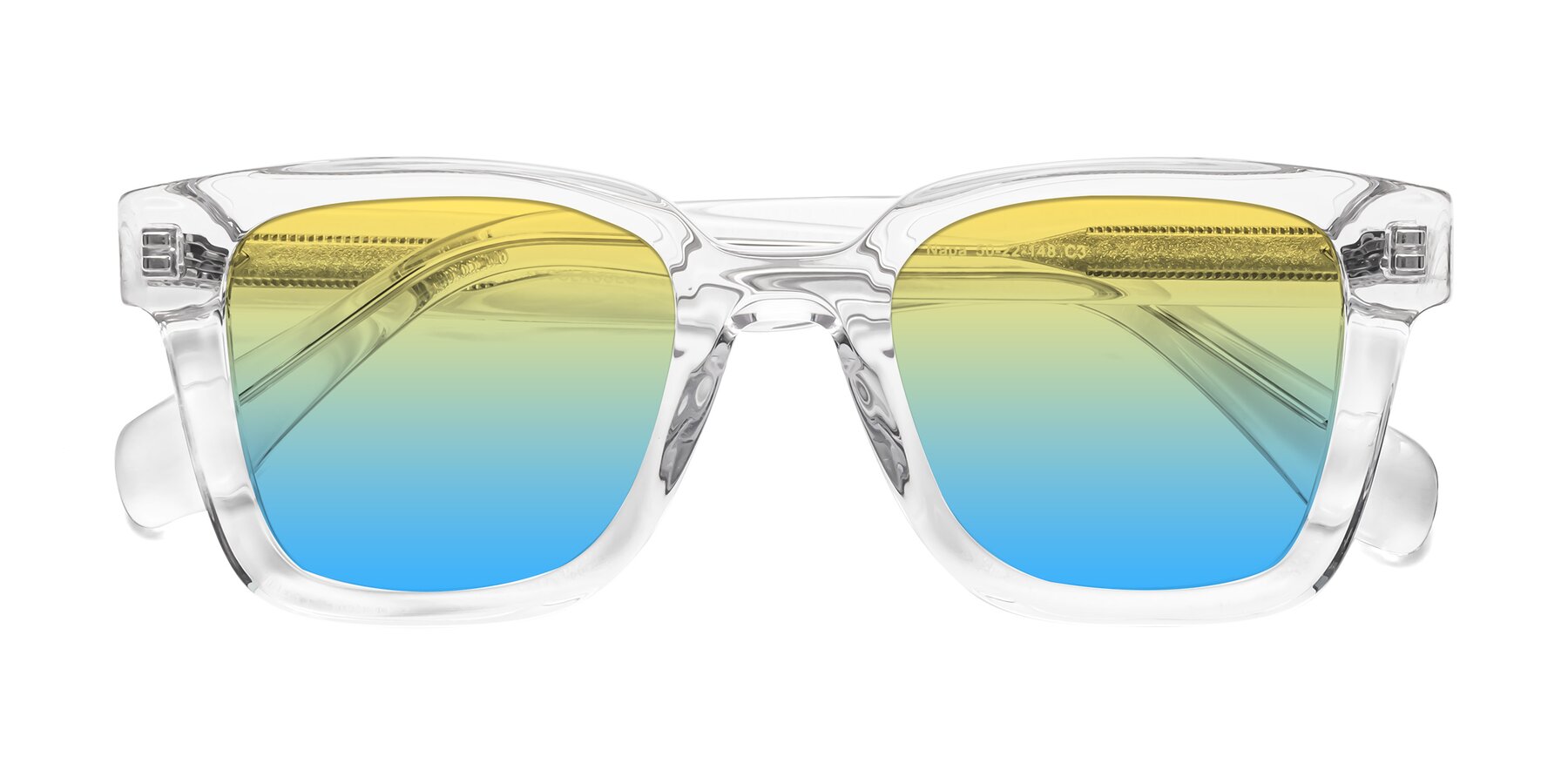 Folded Front of Napa in Clear with Yellow / Blue Gradient Lenses