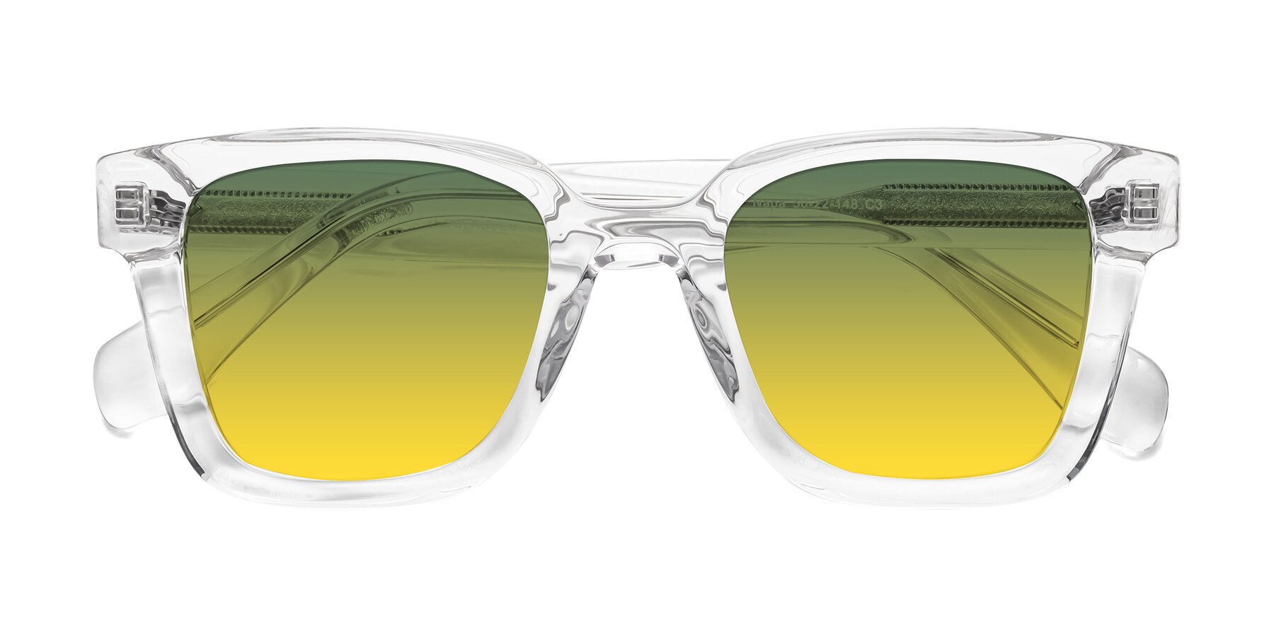 Folded Front of Napa in Clear with Green / Yellow Gradient Lenses