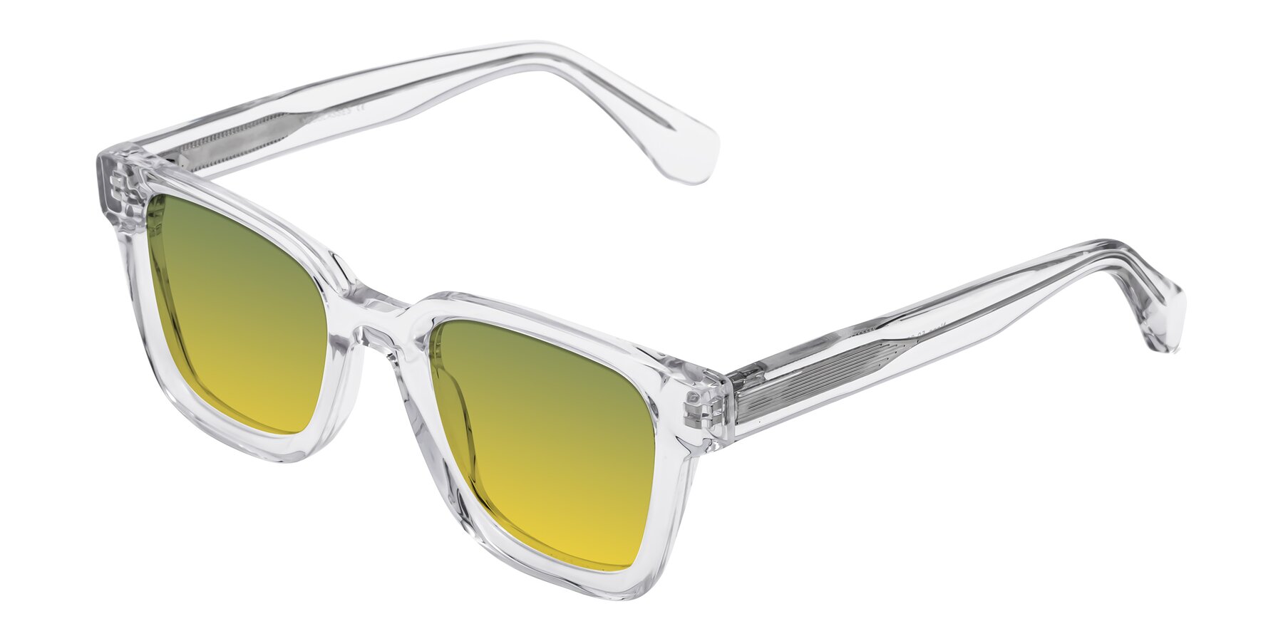 Angle of Napa in Clear with Green / Yellow Gradient Lenses