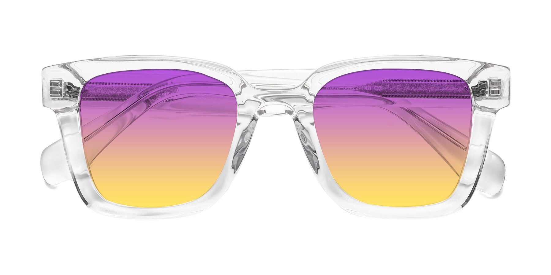 Folded Front of Napa in Clear with Purple / Yellow Gradient Lenses