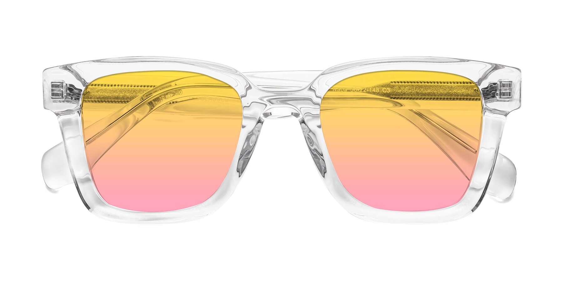 Folded Front of Napa in Clear with Yellow / Pink Gradient Lenses
