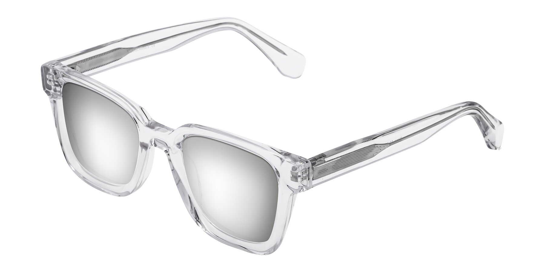 Angle of Napa in Clear with Silver Mirrored Lenses