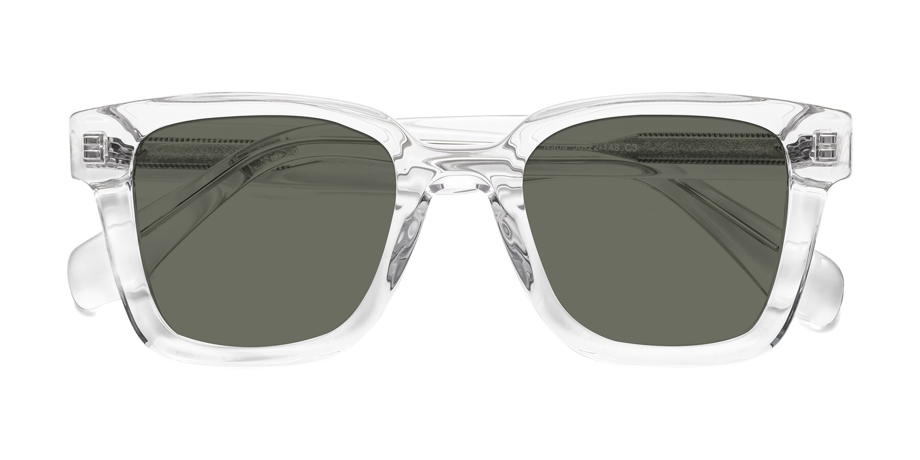 Folded Front of Napa in Clear with Gray Polarized Lenses