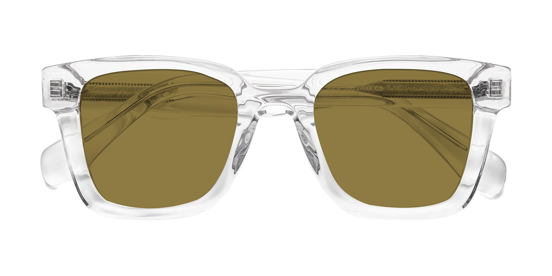 Folded Front of Napa in Clear with Brown Polarized Lenses