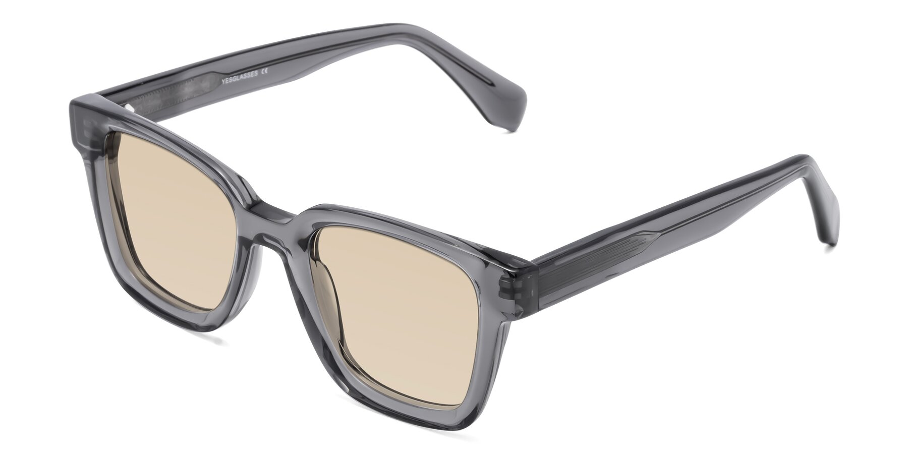 Angle of Napa in Translucent Gray with Light Brown Tinted Lenses