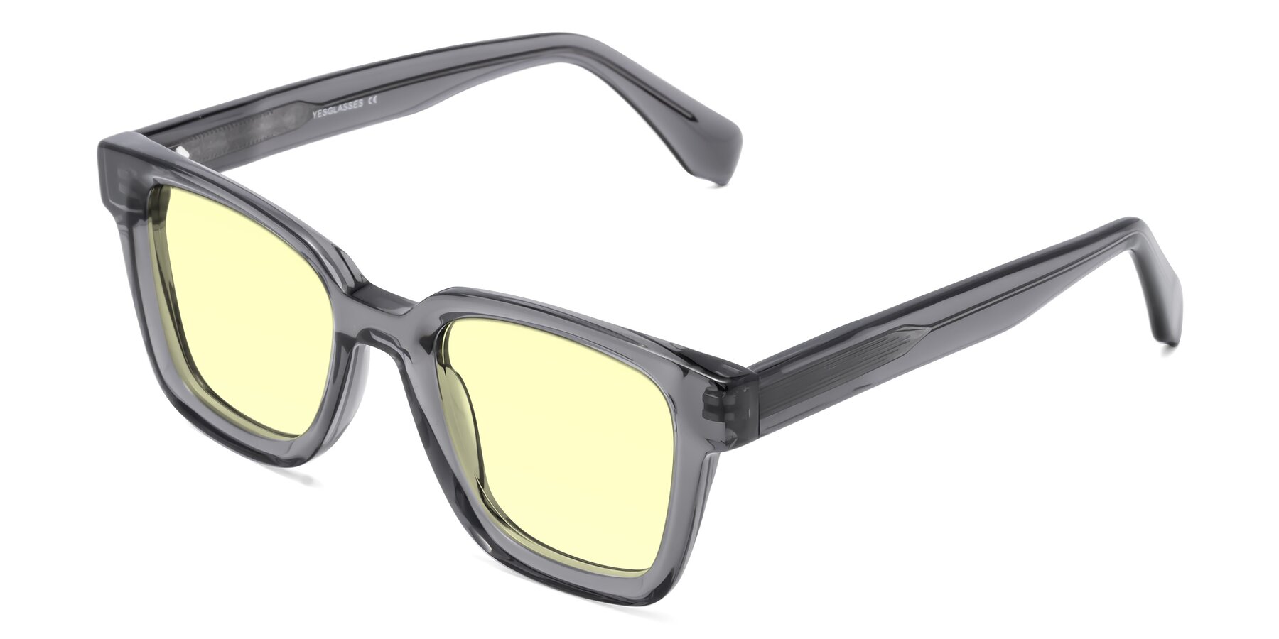 Angle of Napa in Translucent Gray with Light Yellow Tinted Lenses