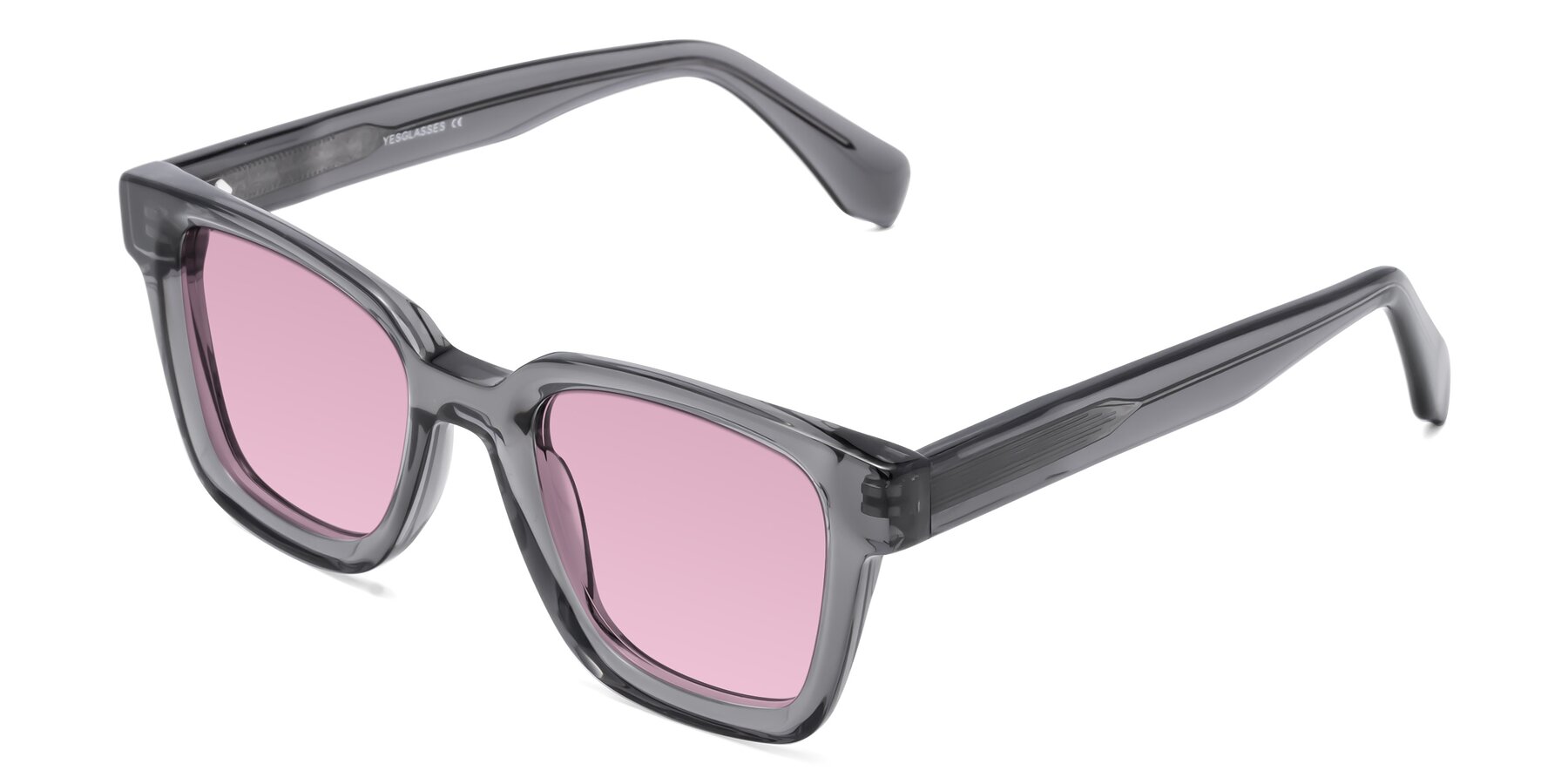 Angle of Napa in Translucent Gray with Light Wine Tinted Lenses