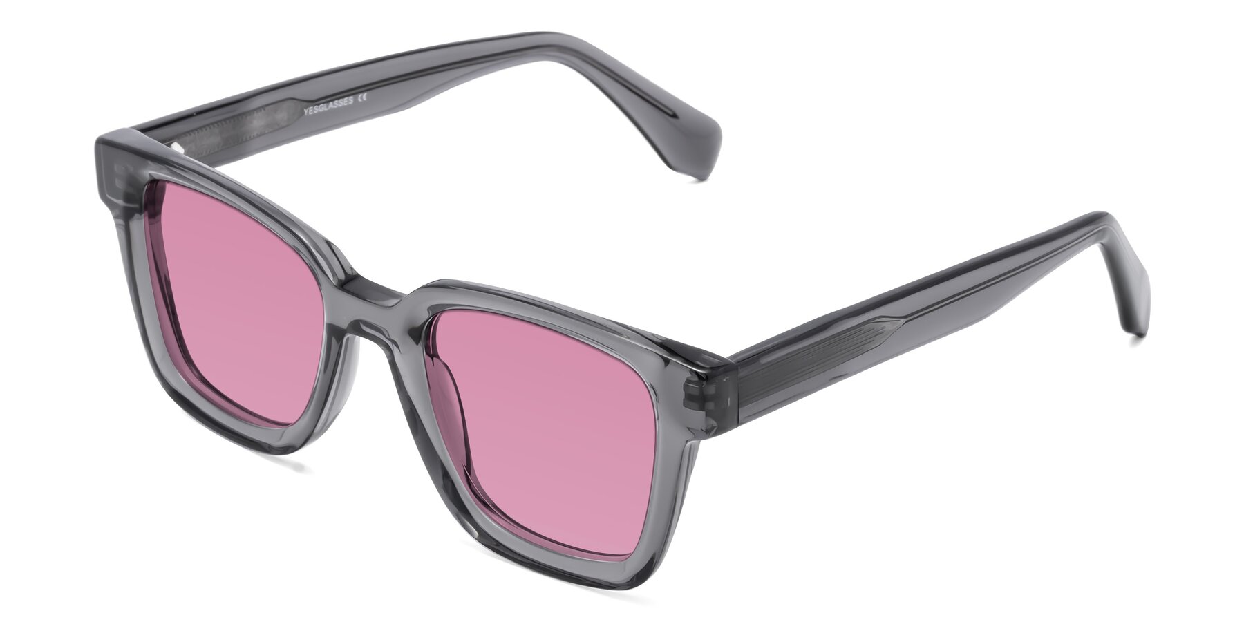 Angle of Napa in Translucent Gray with Medium Wine Tinted Lenses