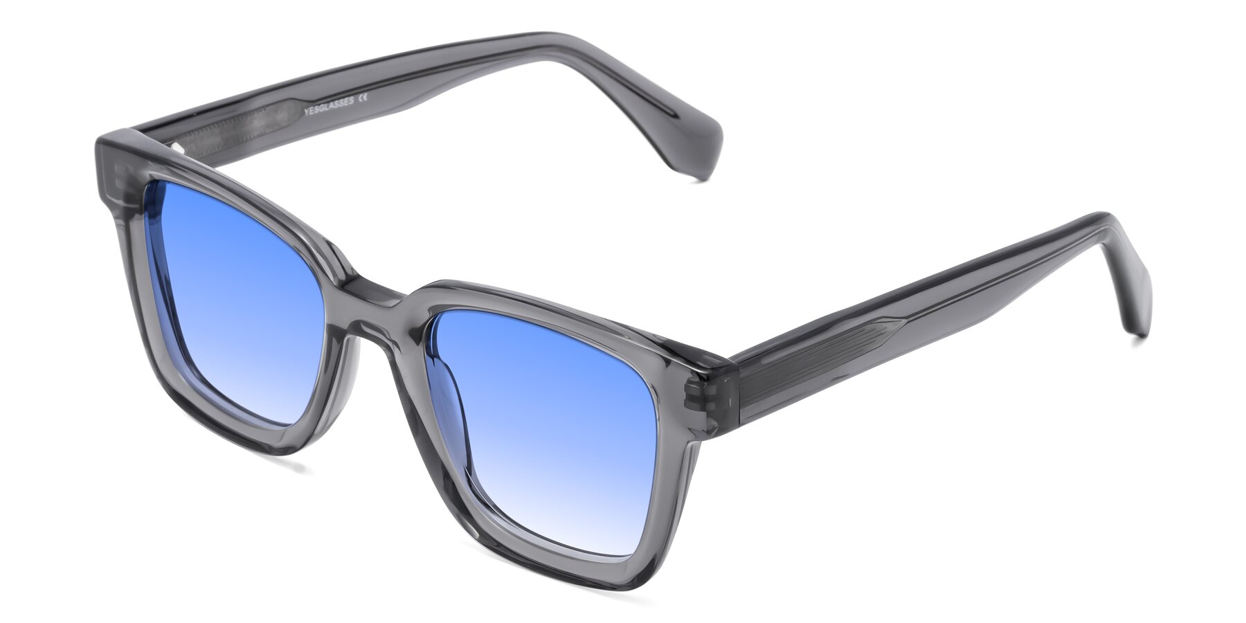 Angle of Napa in Translucent Gray with Blue Gradient Lenses
