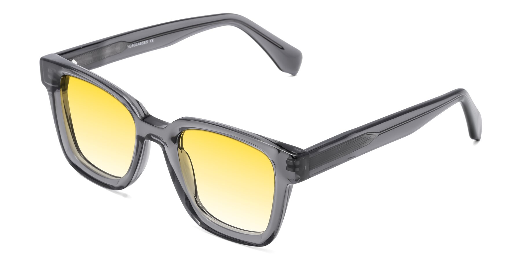 Angle of Napa in Translucent Gray with Yellow Gradient Lenses