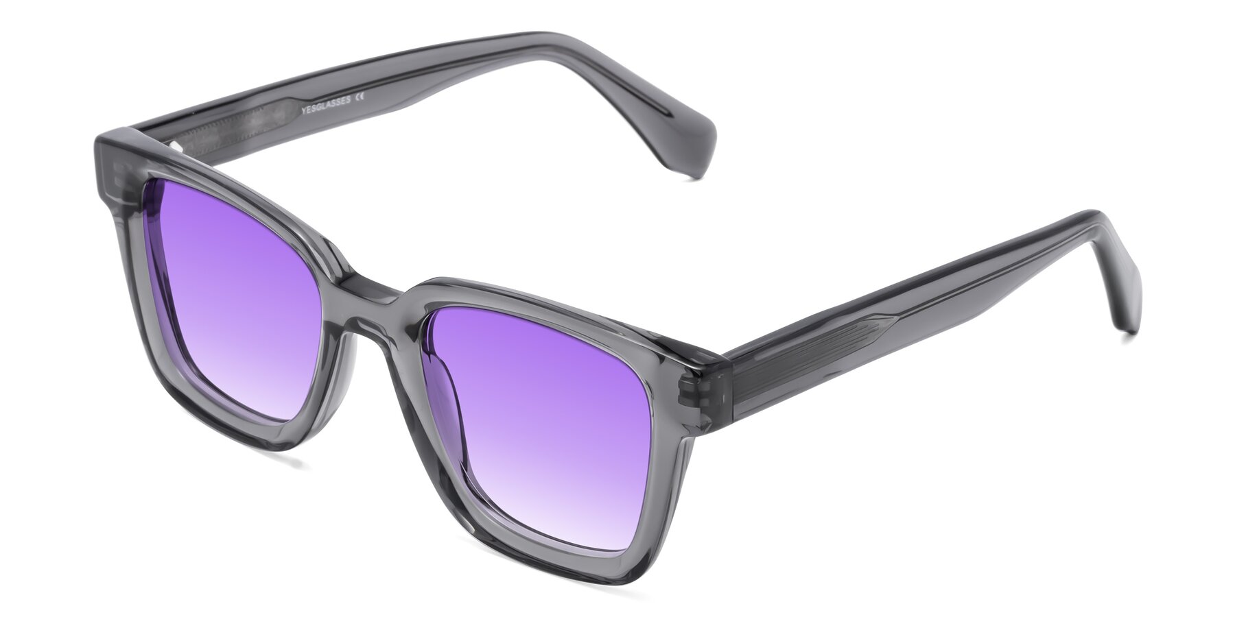 Angle of Napa in Translucent Gray with Purple Gradient Lenses