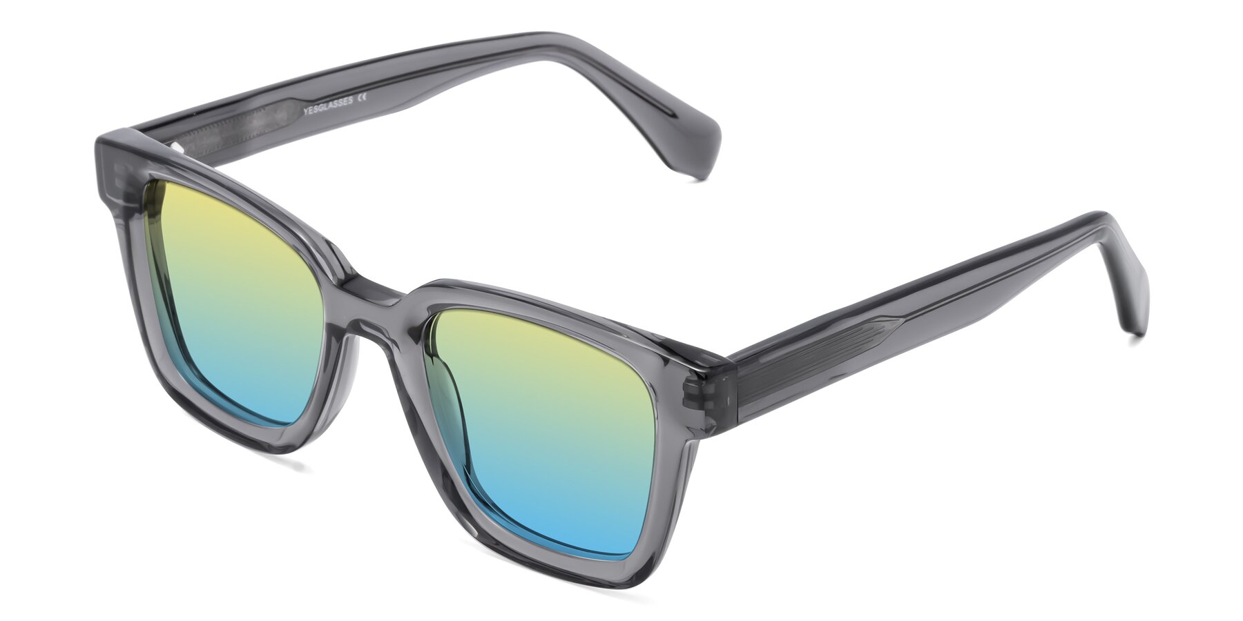 Angle of Napa in Translucent Gray with Yellow / Blue Gradient Lenses