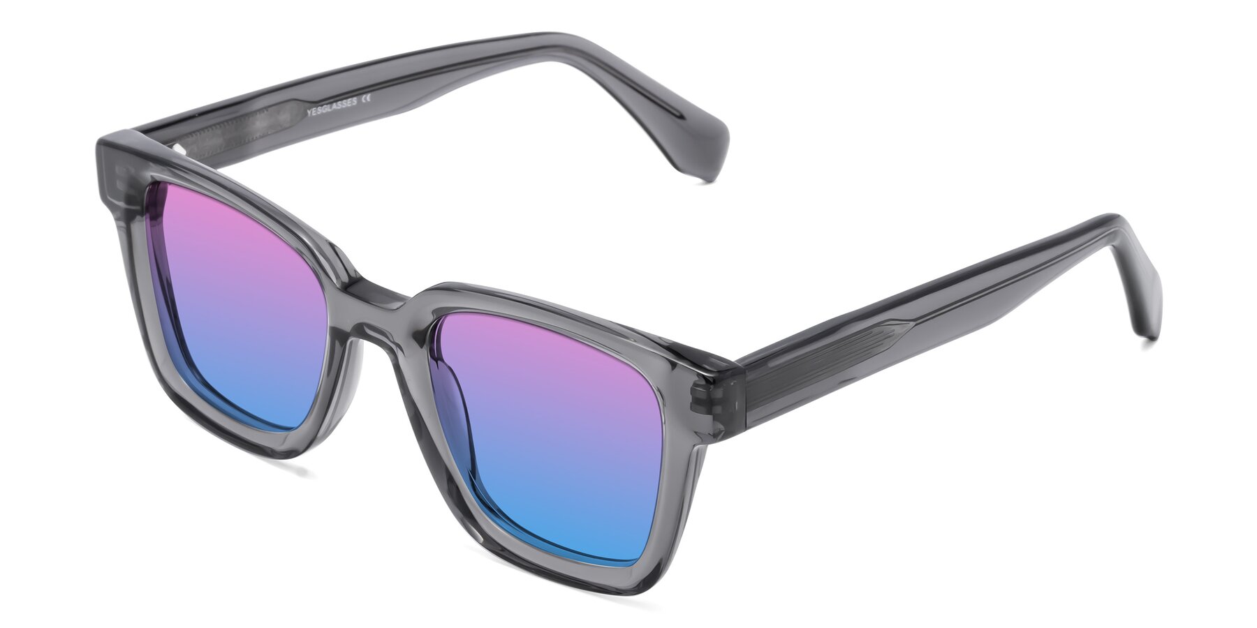 Angle of Napa in Translucent Gray with Pink / Blue Gradient Lenses