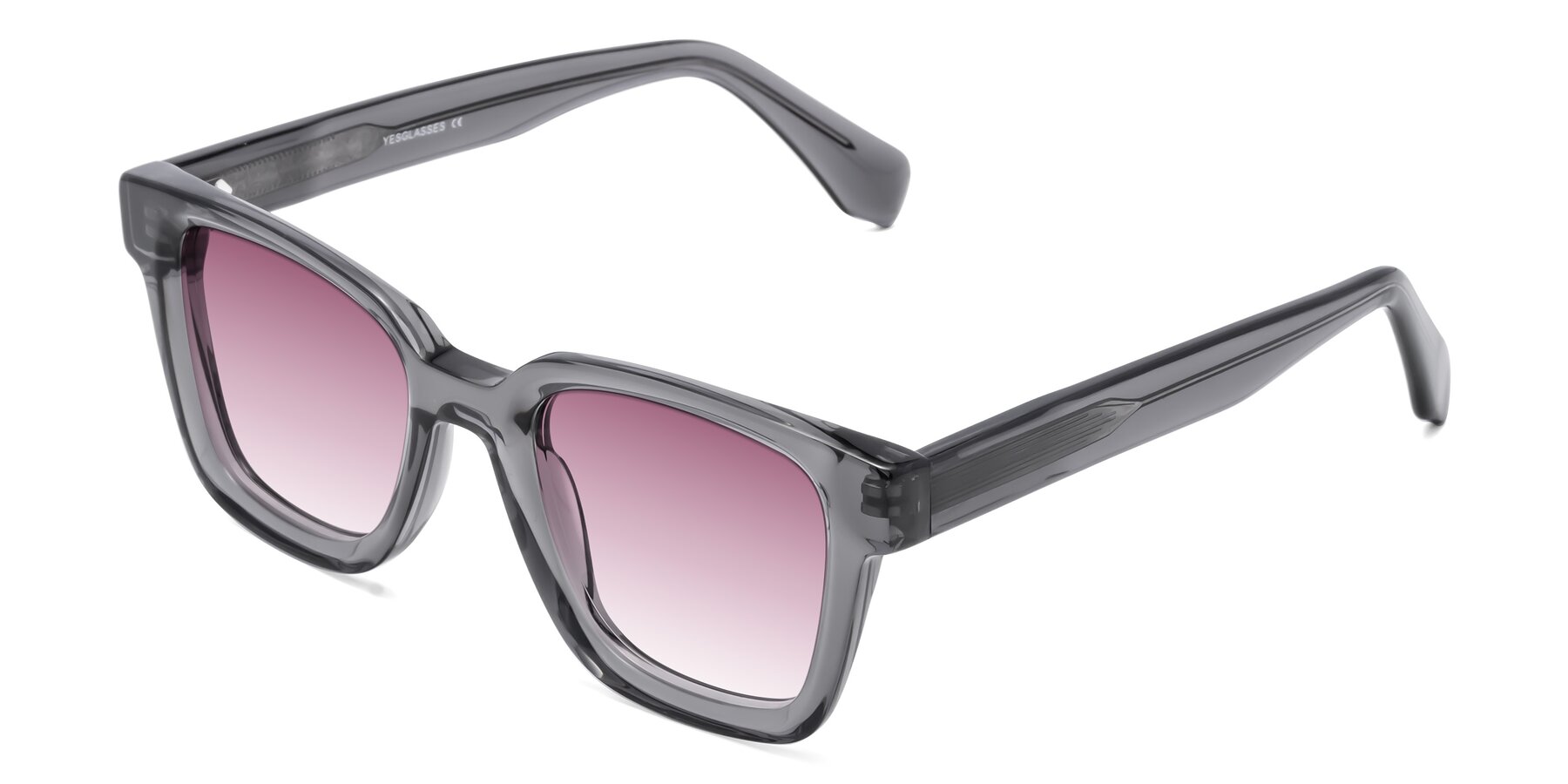 Angle of Napa in Translucent Gray with Wine Gradient Lenses