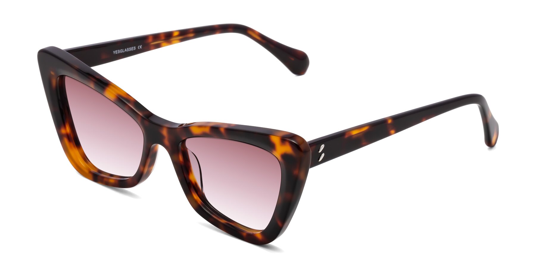 Angle of Rua in Tortoise with Garnet Gradient Lenses