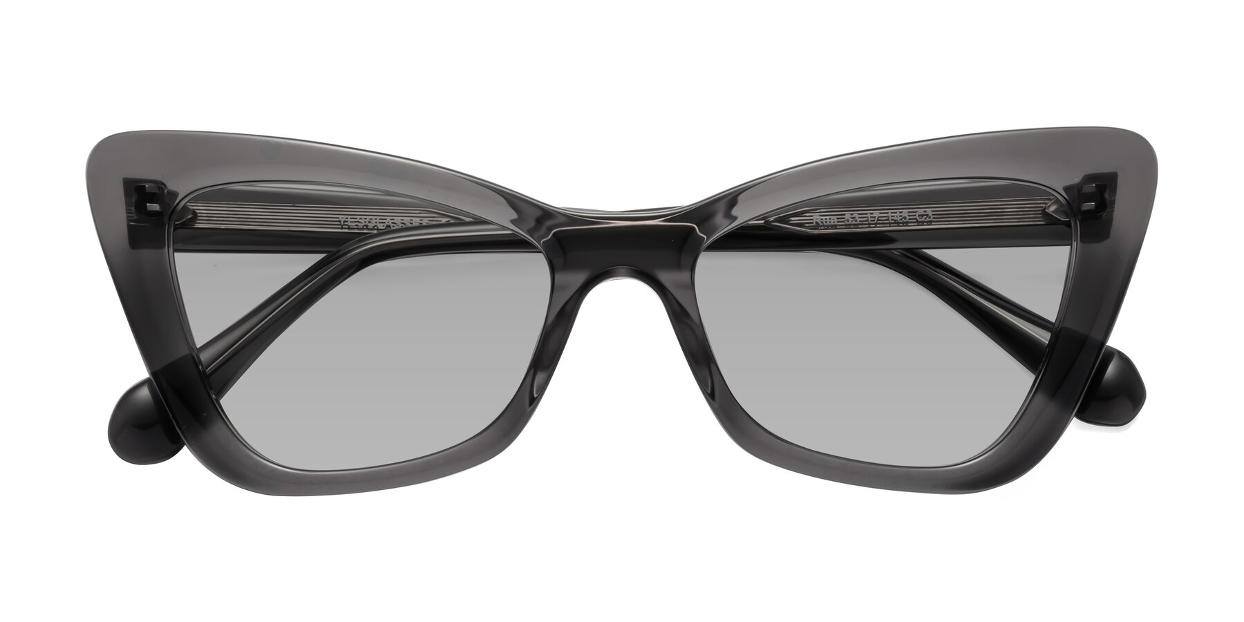 Folded Front of Rua in Gray with Light Gray Tinted Lenses